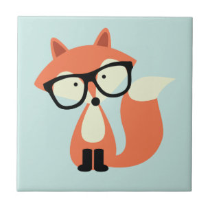 Fox vermelho do hipster bonito