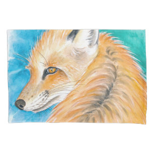 Fox Watercolor Art, de cor vermelha