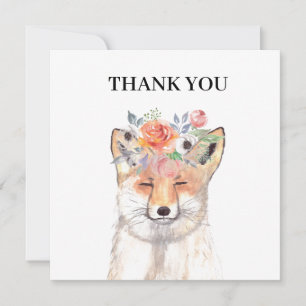 Fox watercolor Orange Brown Willife Art Animal