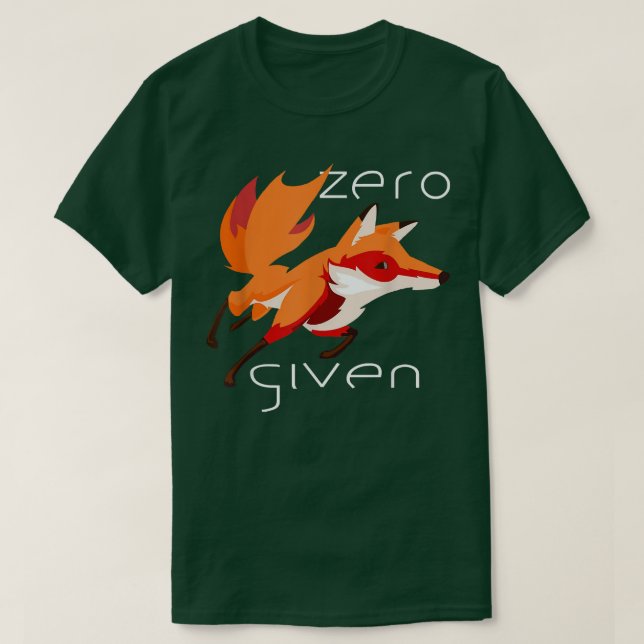 Fox Zero Dada Engraçada Camisa T (Frente do Design)