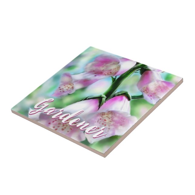 Foxglove Flowers Floral Pink Garden Personalized (Lateral)