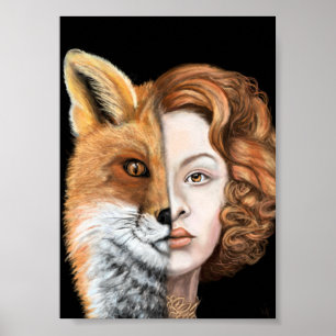 Foxy Lady - Face Poster - Pintura
