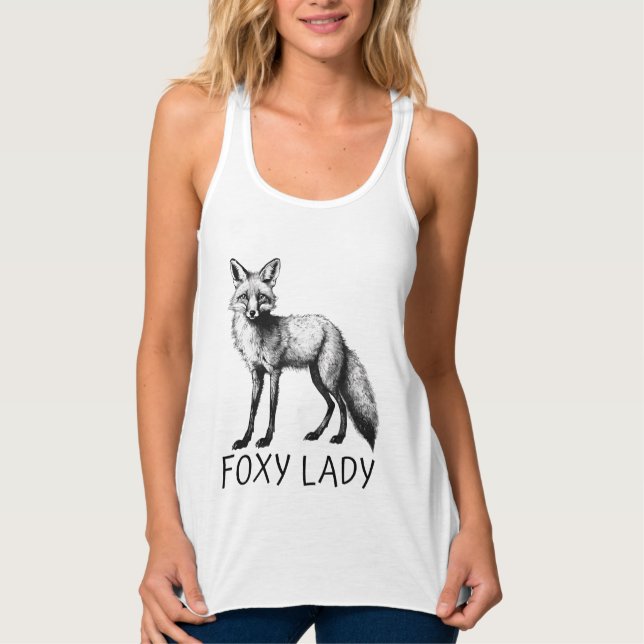 Foxy Lady - Racerback Tank Top (Frente)