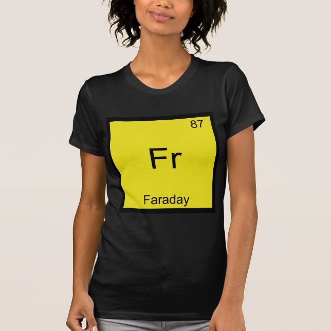 Fr - Camiseta do Símbolo Químico Divertido de Fara (Frente)