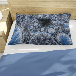 Fractal azul abstrato preto