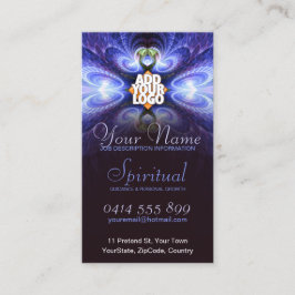 Fractal claro espiritual com Cartão de visita de l