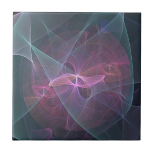 Fractal Cor-De-Rosa Azul E Preto