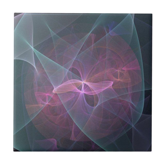 Fractal Cor-De-Rosa Azul E Preto (Frente)