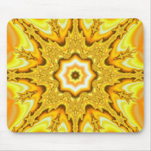 Fractal Dourado Mousepad da estrela