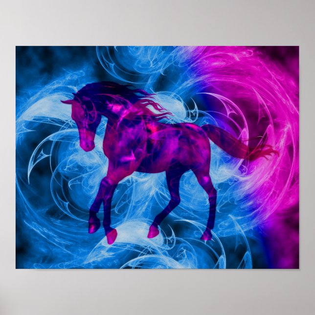 Fractal Fantasy Horse Poster (Frente)