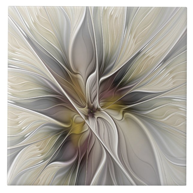 Fractal Floral, Flor Fantasia com Cores da Terra (Frente)