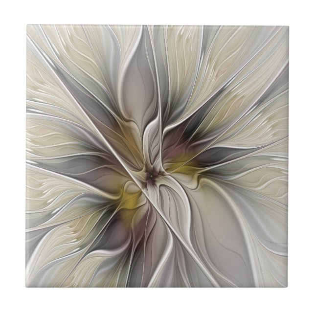 Fractal Floral, Flor Fantasia com Cores da Terra (Frente)