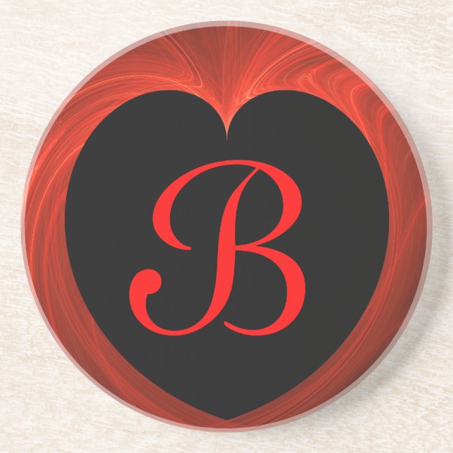 Fractal Heart Series-7 — porta copos Vermelha (Frente)
