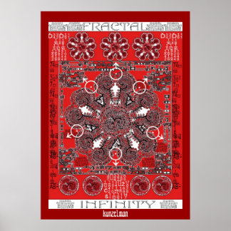 "FRACTAL INFINITY" MANDALA GICLEE IMPRESSÃO