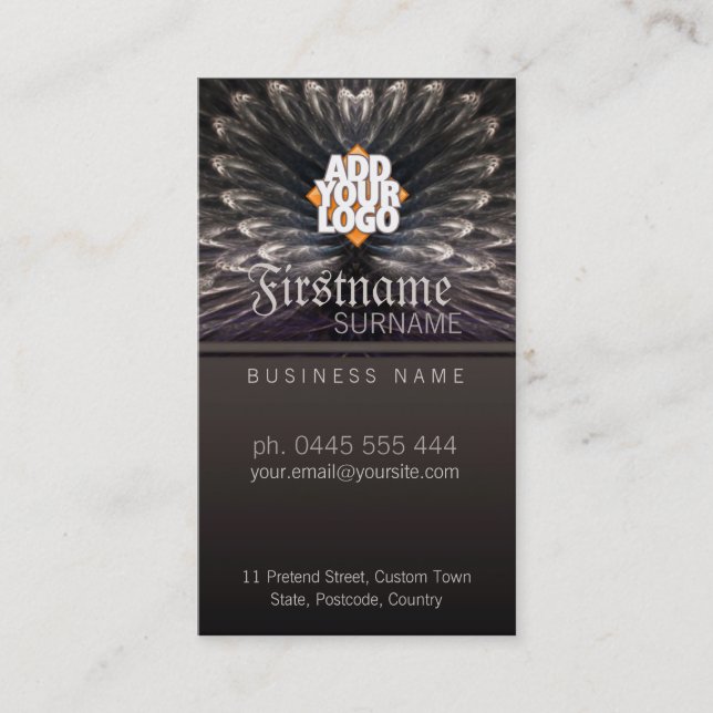 Fractal Love Feather Cartão de visita (Frente)