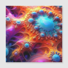 Fractal Psicodélico Azul Ouro e Roxo