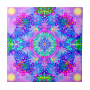 Fractal roxo e verde do caleidoscópio