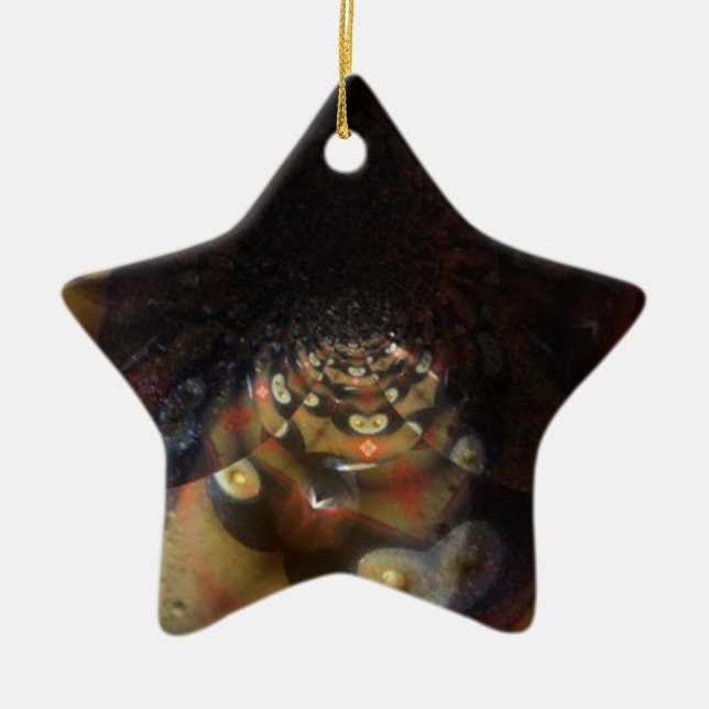 Fractal Seu Ornamento Estrela Personalizado (Frente)