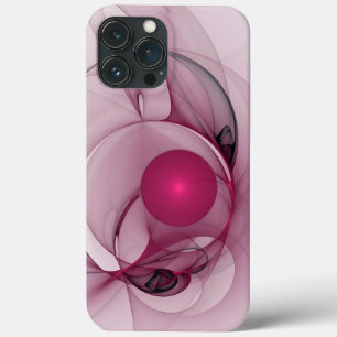 Fractal Sinuoso, Arte Abstrato Moderno Rosa Berry