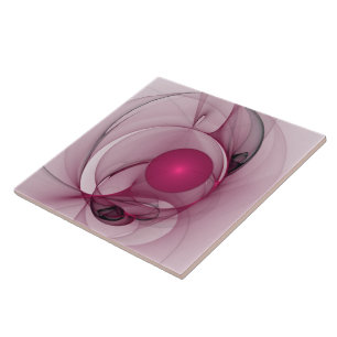 Fractal Sinuoso, Arte Abstrato Moderno Rosa Berry