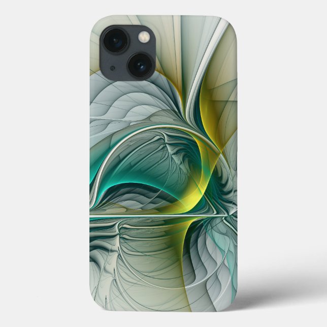 Fractal Teal De Turquoise Com Ouro Hipnótico (Verso)