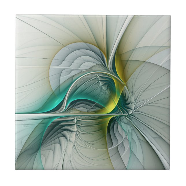 Fractal Teal De Turquoise Com Ouro Hipnótico (Frente)