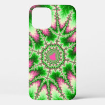 Fractal verde-rosa-na moda