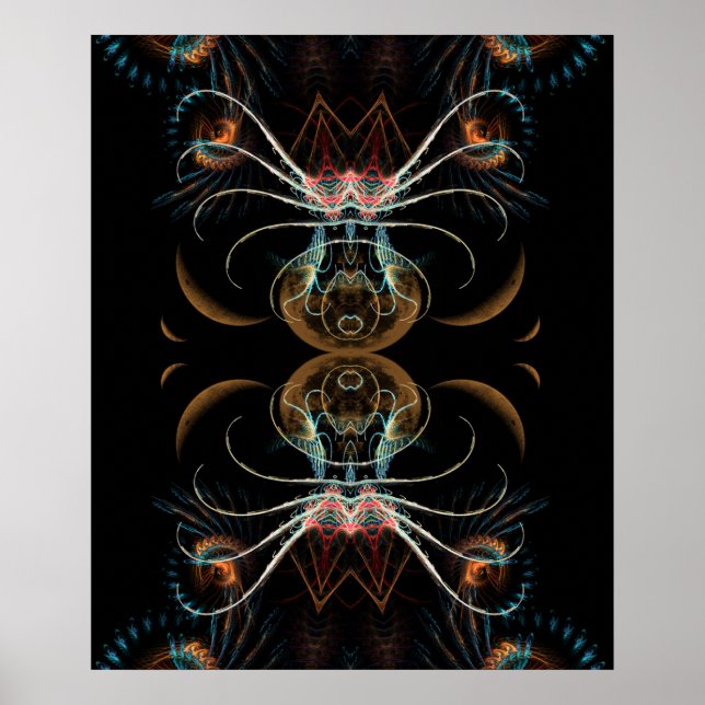 Fractalphee Moon Poster (Frente)
