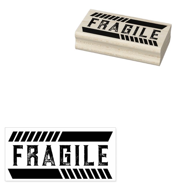 Frágil Não Solte a Alça com Carimbo de Borracha (Carimbado)