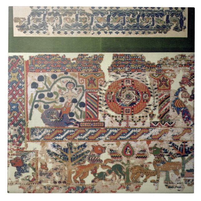 Fragmento da matéria têxtil que descreve Jonah e a (Frente)