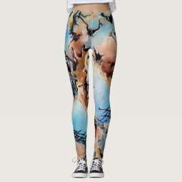 "Fragmento pintado do céu azul", Leggings feminina