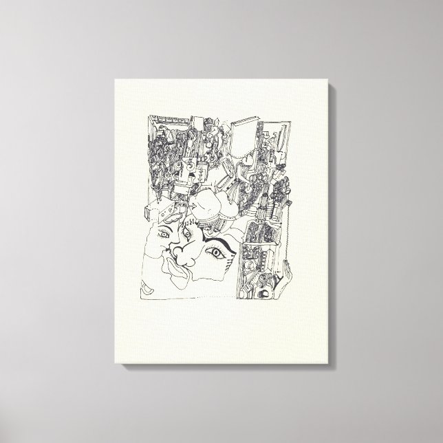 Fragmentos de Artes 1 Canvas de Desenho Surreal (Frente)