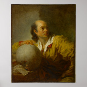 Fragonard The Geographer Classic Art Impressão