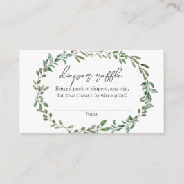 Fralda Boêmia Chá de fraldas Verde Raffle Inserção