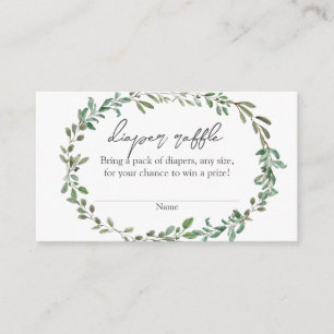 Fralda Boêmia Chá de fraldas Verde Raffle Inserção