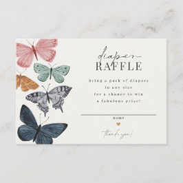 Fralda da Borboleta Boho Convite Raffle