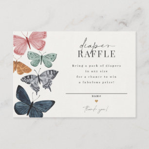 Fralda da Borboleta Boho Convite Raffle