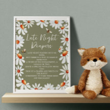 Fralda Daisies e Bumblebee Poster