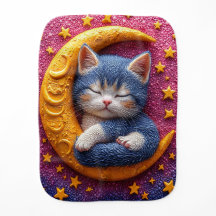 Decoração de Berçário de Gato Lua, Gatinho Dormind