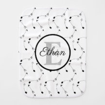 Padrão de setas preto e branco minimalista Monogra