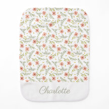 Padrão Floral Pastel de Aquarela Delicado e Pontil