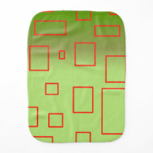 Pipoca Anime Vermelho Verde Retângulos Bebê