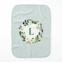 Sweet Greenery Floral Wreath Monograma
