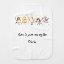 Toalha de Bebê Personalizada com Nome Pássaros Dan
