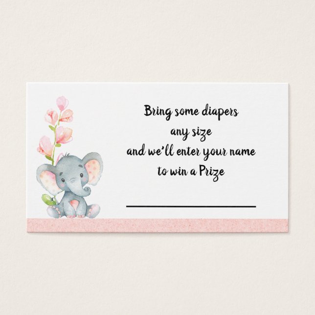 Fralda de Elefante Bebê Inserção de Raffle (Frente)