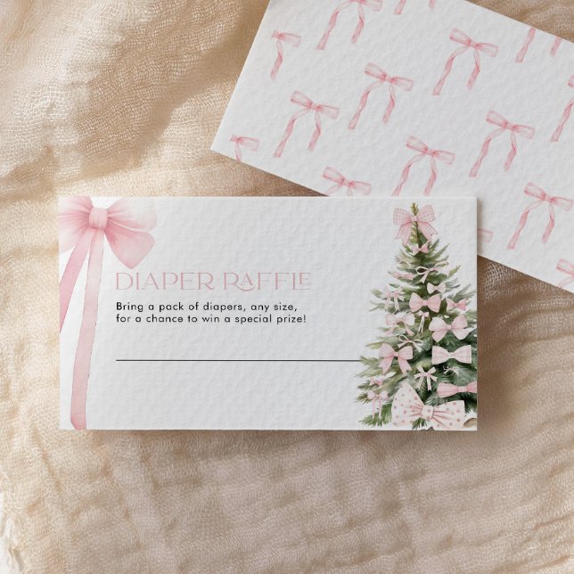 Fralda de inverno Cartão Raffle Arco rosa (Criador carregado)