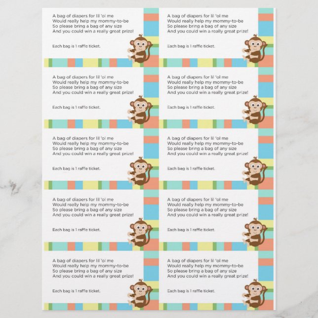 Fralda de macaco Raffle (Frente)