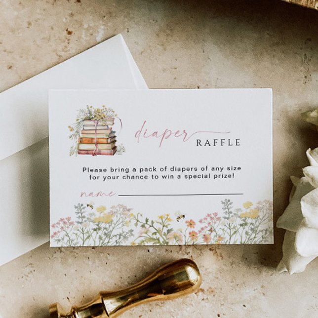 Fralda de Storybook Raffle Inserir Cartão Wildflow (Criador carregado)