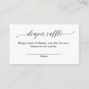 Fralda Raffle Cartões Minimalistas Moderno Simples