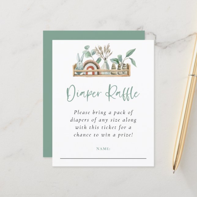 Fralda Raffle de Brinquedos de Boho de Orçamento (Frente/Verso In Situ)